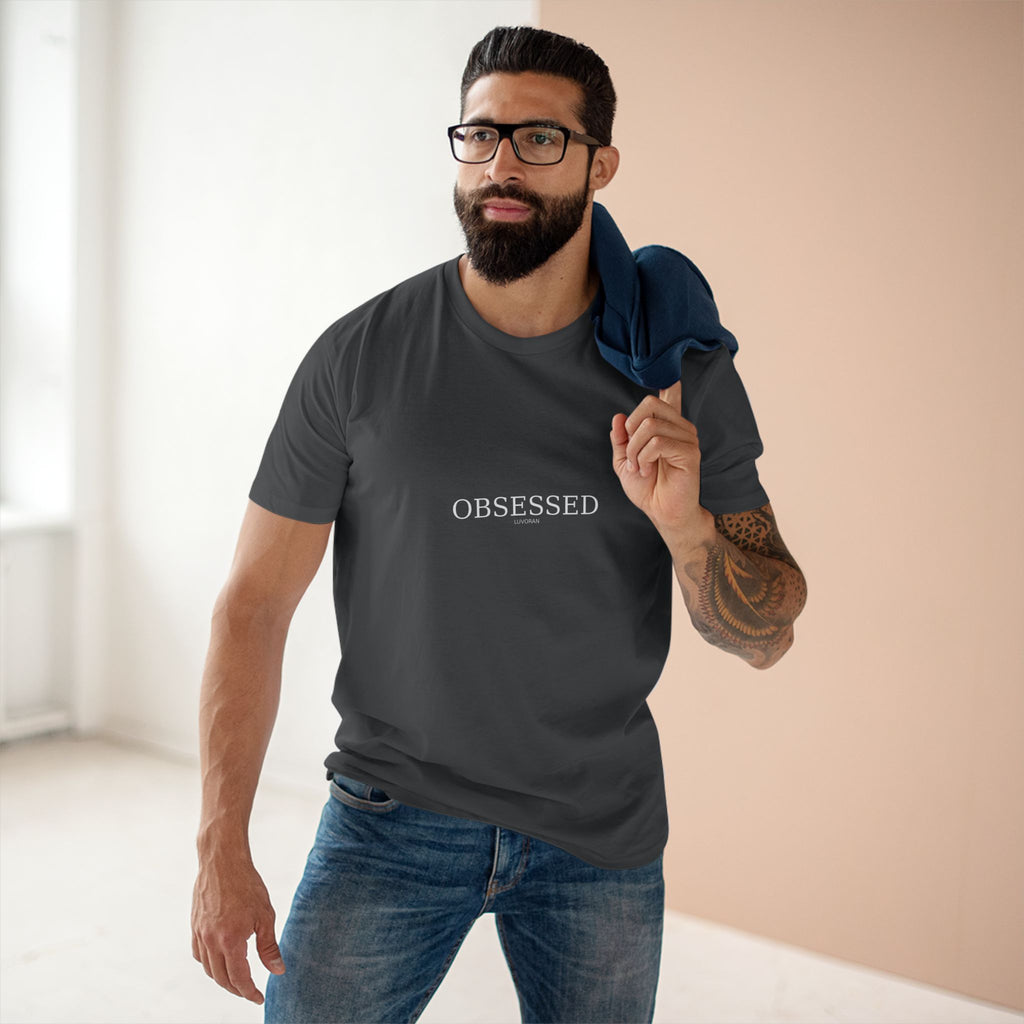Obsessed Graphic Tee — Minimalist Wordprint Shirt for Trendy Casual Wear