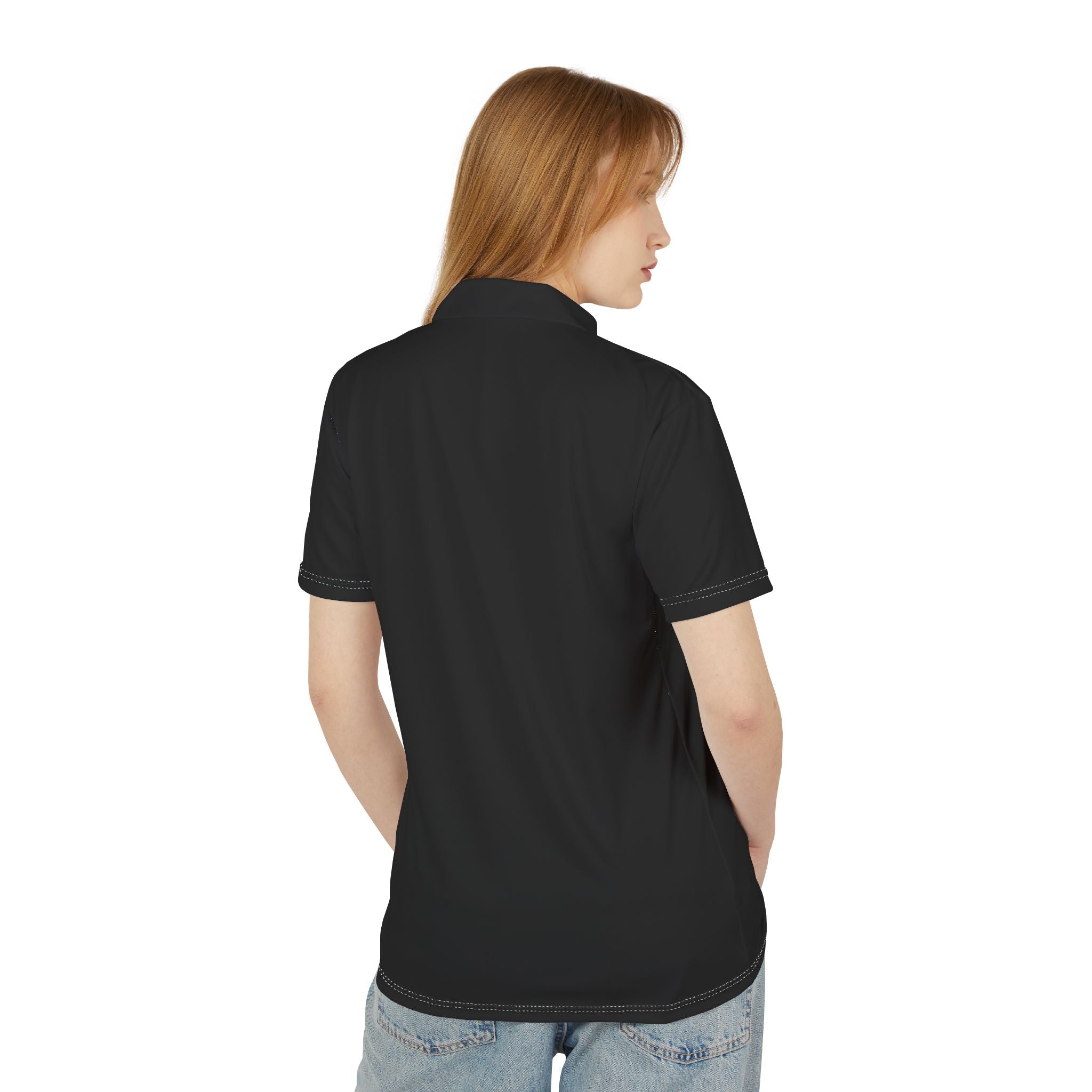 Black Logo Polo Shirt — Minimalist Branded Polo for Men