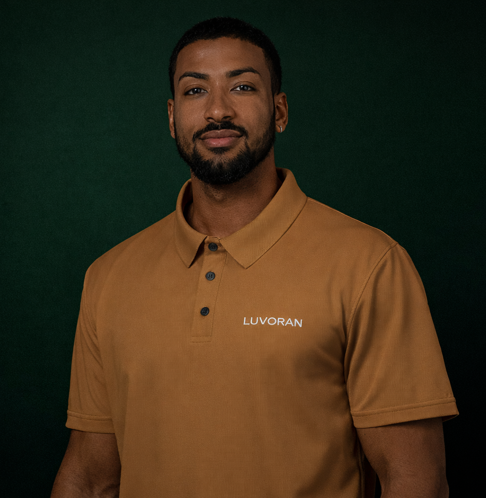 Classic Caramel Polo Shirt — Minimal Logo Short Sleeve Polo