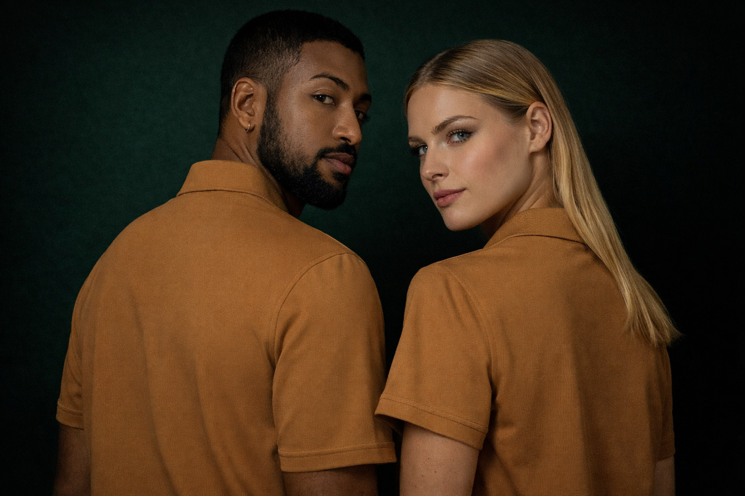 Classic Caramel Polo Shirt — Minimal Logo Short Sleeve Polo