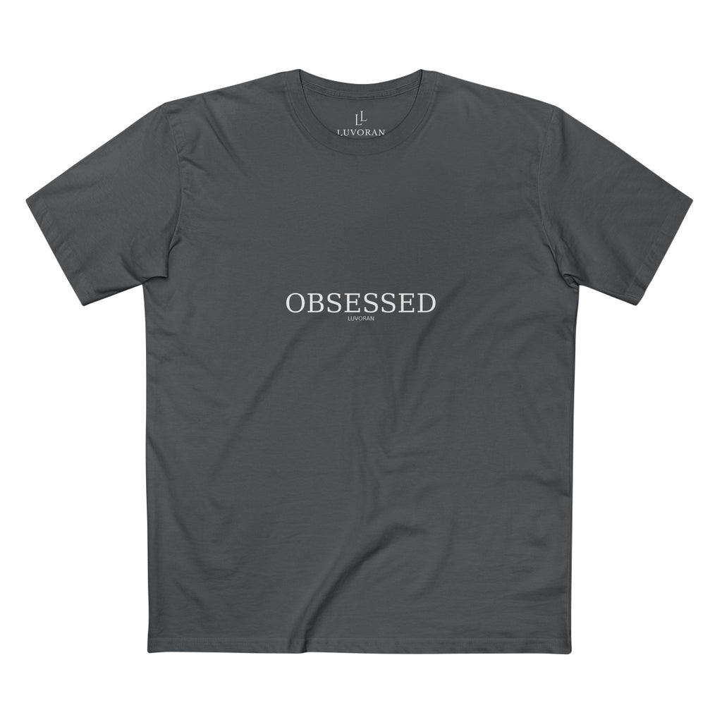 Obsessed Graphic Tee — Minimalist Wordprint Shirt for Trendy Casual Wear