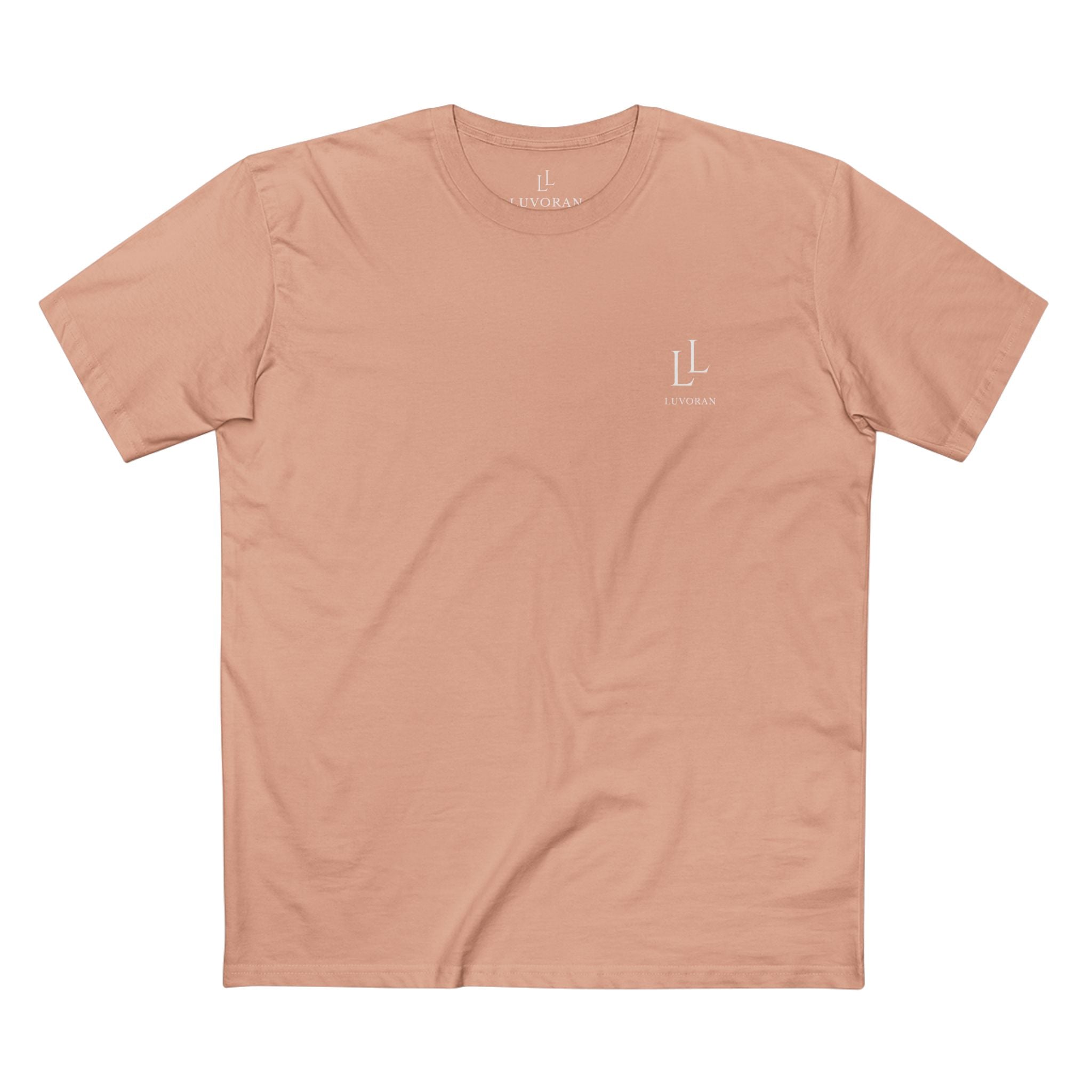 Minimalist Logo Tee — Dusty Rose Casual Crewneck
